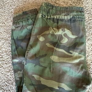 TNA Green and Brown Camouflage Joggers